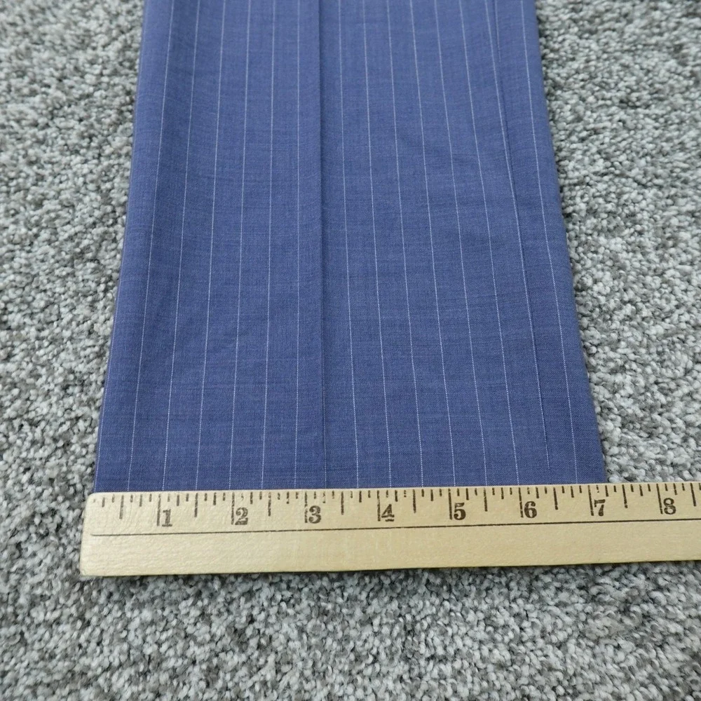 NEW Michael Strahan Pants Mens 32X32 Blue Pinstripe Wool Dress Chino Trouser